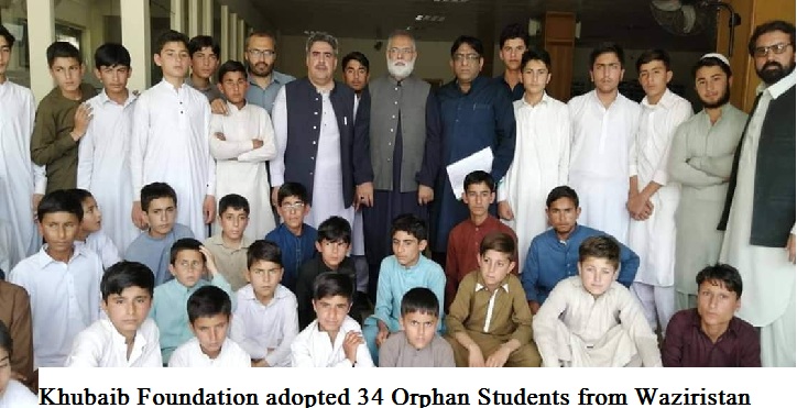  Khubaib Foundation Adopted 34 Orphan Students from waziristan 